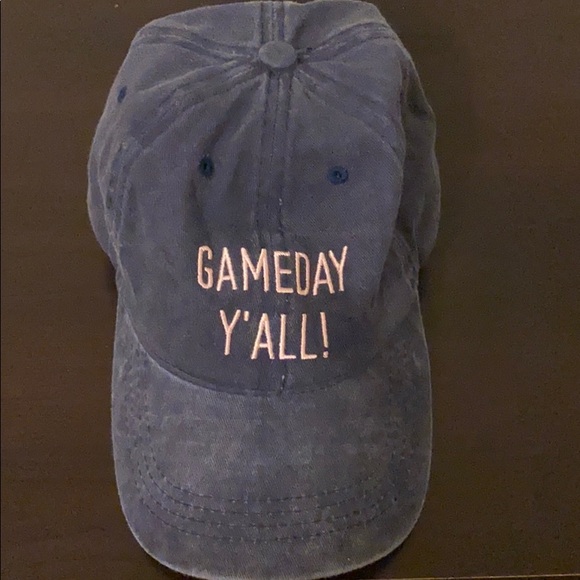 Francesca's Collections Accessories - Embroidered chambray baseball cap